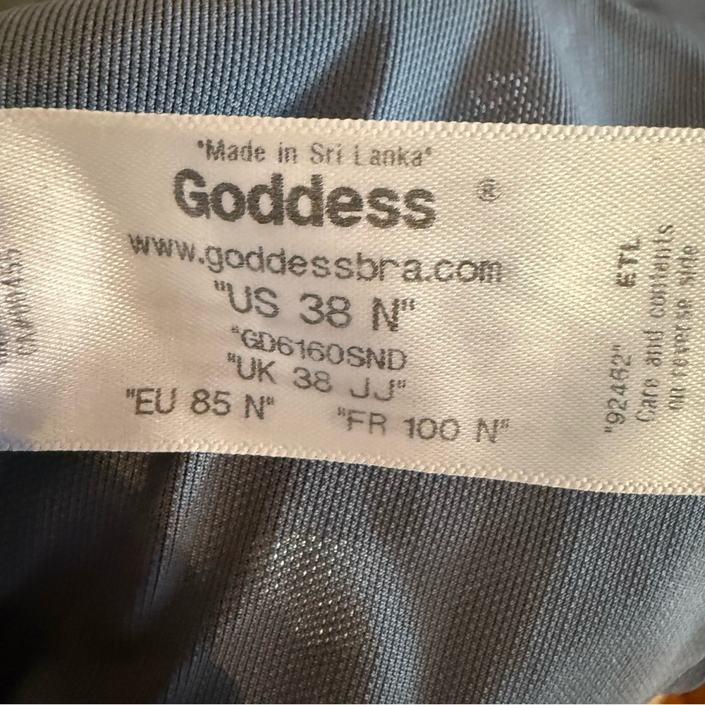 Goddess Gray Bra 38N Cute leopard print